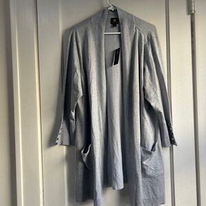 NWT!! JM Collection Light Gray Gray Cardigan - Sizec3X